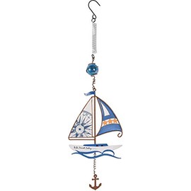 Sunset Vista Designs Coastal Collection Hanging Bouncy, 16-Inch, Sail Boat
