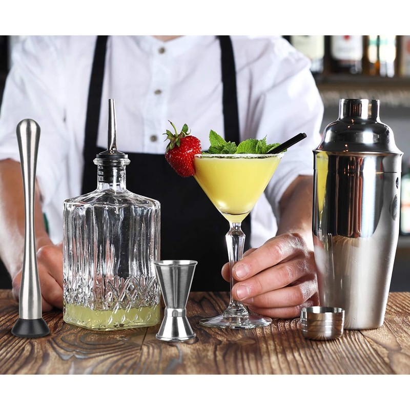 Cocktail Shaker Set -13 +1 Pcs Cocktail Mixing Set Stainless