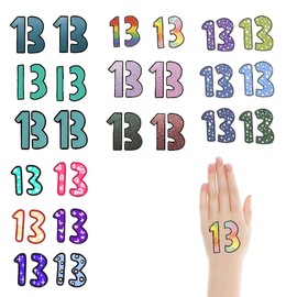 UEAVOID Pack of 24 Tattoo Number 13 Temporary Tattoos Waterproof Tattoo Stickers Inspired Party Gifts for Singer Fans Concert Music Festival