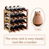 Homevany Bamboo Wine Rack, Sturdy and Durable Countertop Wine Storage