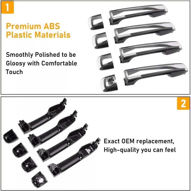Slaction For Lexus GX460 2010-2021 Outside Door Handle Four-Piece Package
