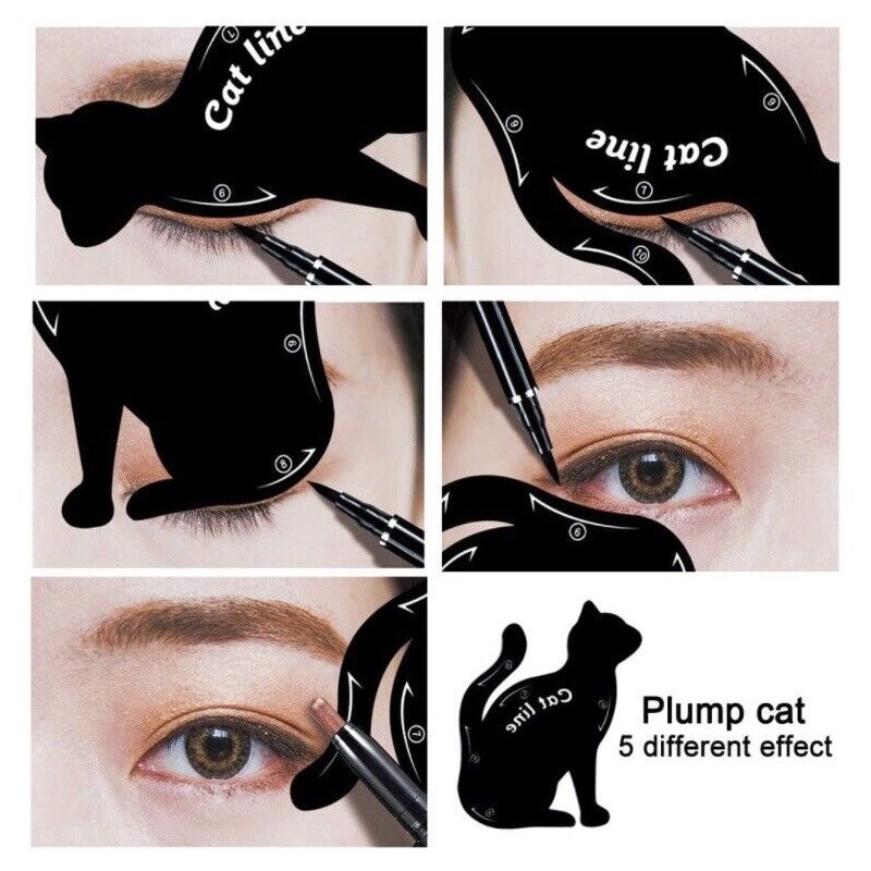 Unbranded 2pk Cat Eyeliner & Eyeshadow Stencils Template Shaper Tool