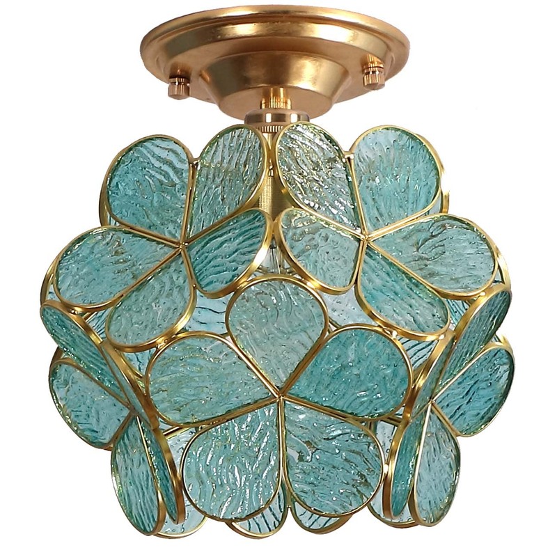 Bieye L10824 Flower Petals Tiffany Style Stained Glass Close to