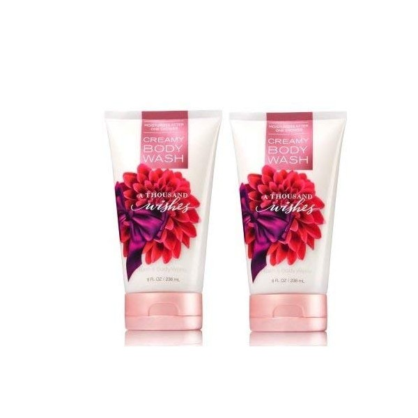 Bath and Body Works A Thousand Wishes Creamy Body Wash 2 Pack. 8 Oz