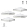 4 Pcs 4“x 4“(Actual 3.5" x 3.5") White Aluminum Pyramid