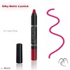 Hot Pink Silky Matte Lipstick Creamy Formula Very Smooth and
