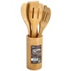 RAVI Kitchen Utensils, Bamboo Wood Kitchen Utensils Set, Five Spoon