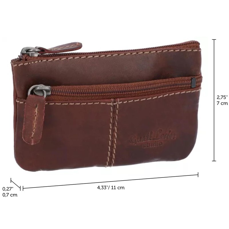 Gusti Rook Leather Key Case Key Holder 2a92-22-6, dark brown