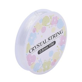 Handicraft Emporium | Elastic Crystal Thread, Stretchy String Bead Cord | Round | Clear | 0.8mm | Length: Approx 10m