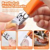 Pack of 2 Curved Nail Clippers, Angled Nail Clippers, Nail