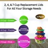 2, 4 & 7 Cup Spring Green, Purple, Pink Replacement