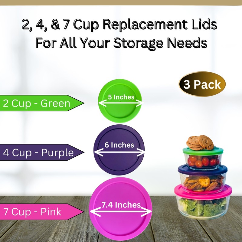 2, 4 & 7 Cup Spring Green, Purple, Pink Replacement
