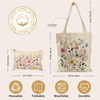 VADOO Canvas Tote Bag - with Zipper & Small Pouch,