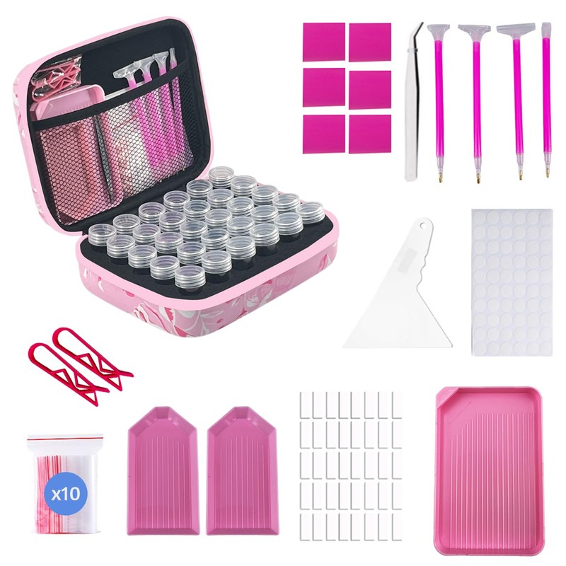 LIRUNQIU Diamond Painting Storage Containers, 30 Slots Diamond Art Accessories