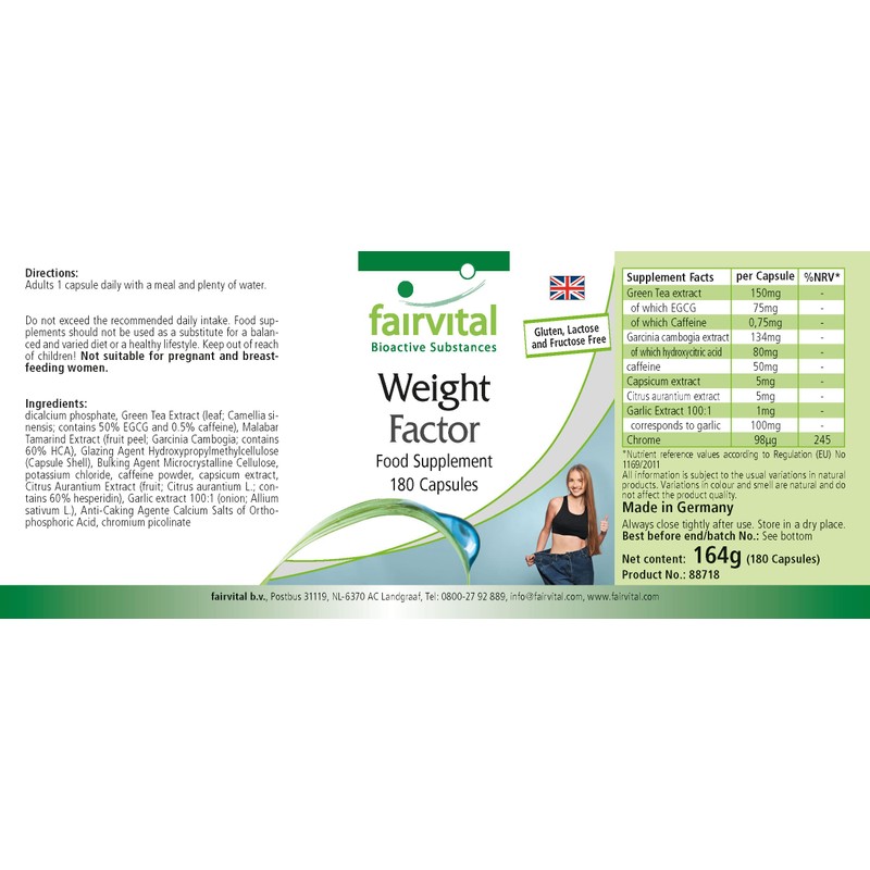 Fairvital Weight Factor - with Green Tea Extract & Chrome