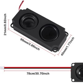 JUZITAO 4PCS Speaker 5 Watt 8 Ohm Double Cavity Mini Speaker Full-Range Cavity Advertising Machine Small Loudspeaker 3.3V 5V with JST-PH2.5mm-2 pin Interface Small Electronic Projects