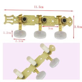 Pack of 2 Guitar Machine Heads Tuning Pegs, Changyeah Tuning Pegs for Classical Guitar, Guitar Tuners, Tuners Replacement Parts for Acoustic Guitars
