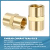 PATIKIL 1/4" x 1/4" Brass NPT Coupler, 2 Pack Female