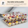 WIKDAY 24 Count x 5 Sets Plastic Cupcake Containers, Durable