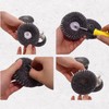 Stainless Steel Scrubber for Dishes with Stainless Steel Handle, Steel