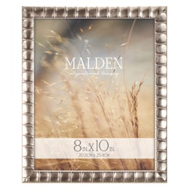 Malden International Designs 8x10 Bamboo Picture Frame with Gold Finish