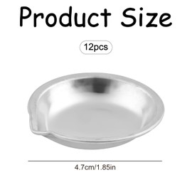 Luckious 12 PCS Stainless Steel Round Palette - Reusable Paint Mixing Tray for Artists - Ideal for Color Blending and Mixing in Painting Projects