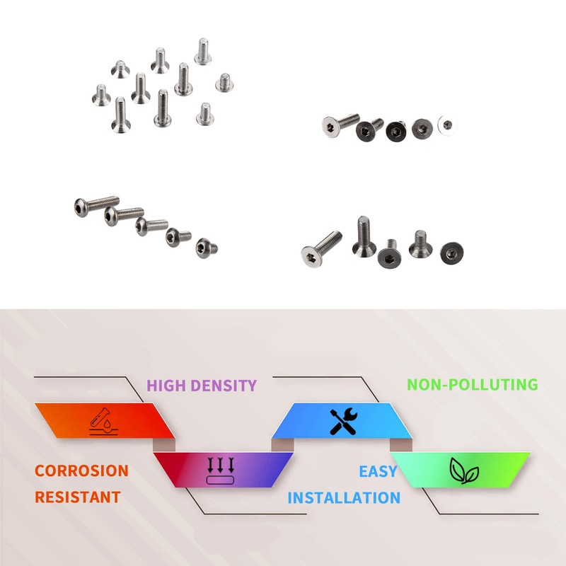 720 Pcs M3 Metric Hex Socket Head Cap Screws Bolts