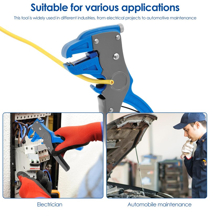 AwObEpl High Carbon Steel Wire Stripper Tool - Adjustable Quick