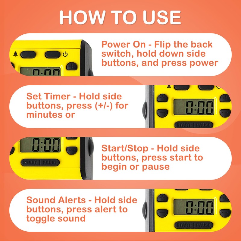 Timer - Red Yellow Green Traffic Light Timer for Kids,
