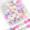 SUNNYCLUE 1 Box about 80Pcs Shell Heart Beads Flat Shell