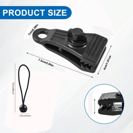 Large Tarp Clips, 20 Pack Tarp Clamps Heavy Duty Lock Grip, Clamp Thumb Screw Tent Fasteners Clips Holder, Pool Awning Cover with Bungee Cord Clip, Car Cover Clamp for Camping Awnings Swimming Pool