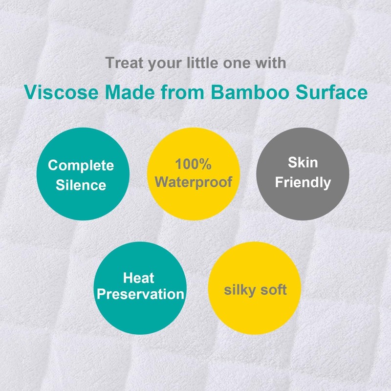 Biloban Waterproof Bassinet Mattress Pad Cover 2 Pack, Ultra Soft