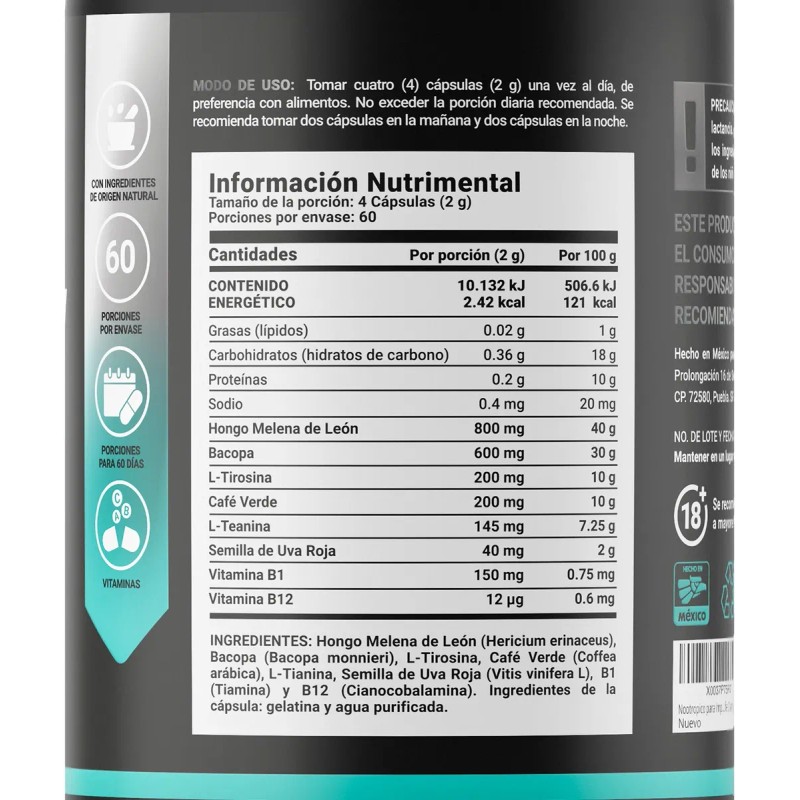 B-Life Clarity-P | Nootrópico Impulso Mental | 240 cápsulas