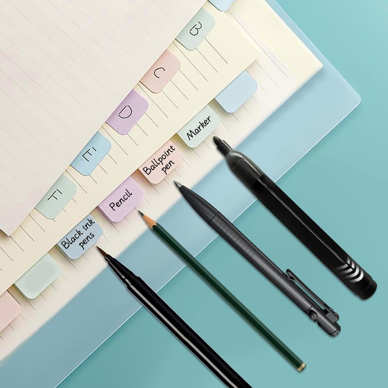 360 Pcs Book Tabs, Writable Sticky Tabs Colorful Page Markers