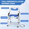DEWEL Foldable Shower Chair for Elderly and Disabled, Folding Shower