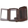 Men's Natural Genuine Leather Wallet with Metal Zipper Around with
