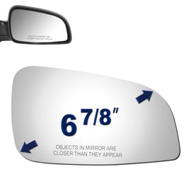 JZSUPER Side Mirror Glass fit for 2008-2012 Chevy Malibu LS, LT 2007-2009 Saturn Aura Passenger Right Side RH Convex, Including Adhesive