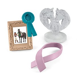 Schleich Horse Club, Horse Toys for Girls and Boys, Tournament Accessory Set with Trophy and Ribbons, Ages 5+