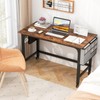 Tangkula 48” Mobile Computer Desk with Storage Bag & 2