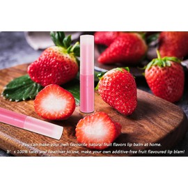 Mini Skater 0.14oz Empty Flavored Lip Balm Container Tubes Plastic Homemade Moisturizing Lip Stick with Caps Bulk Fit for Women Adult DIY Making Supplies, 25 Count (Red)