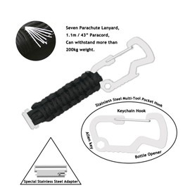 Bshirmay Paracord Watch Clip Compatible with Galaxy Watch3 45mm/Gear S3,Venu 2/3/Vivoactive 4/Forerunner 255/265/935/945 Watch Holder Clip Rugged Survival Nylon Braided Sport EDC Quick Release Bands