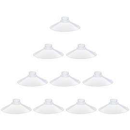 LuluEasy 55mm 10 Pieces Large Suction Cups Clear Thick Without Hooks Without Holes, Professional Strength PVC Plastic Sucker Pads for Festivals Decoration Wall Bathroom Kitchen Car Bird Feeder
