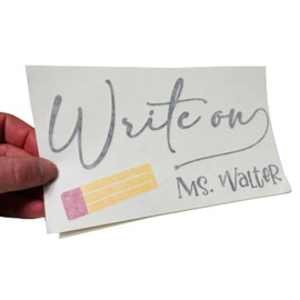 Customized Decal for Pencil Dispensers - Teacher Gift - Pencil Dispenser Decoration - Pencil Dispenser Die Cut Decal