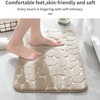 YIHOUSE Memory Foam Bath Mat Cobblestone Bathroom Rug Non Slip