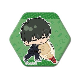 TV Anime 3 Years Z Ginpachi Sensei (Hijikata Toshiro) Hexagonal Can Badge [mochocho Series] D