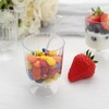 24 Clear 5 oz Disposable Ribbed Round Plastic Dessert Cups