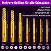 12-Piece Titanium Screw Extractor Set with 5 Cobalt Twist Drills,