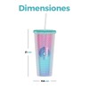 Vaso de Plástico Reusable con Doble Pared 710 ml Brillante