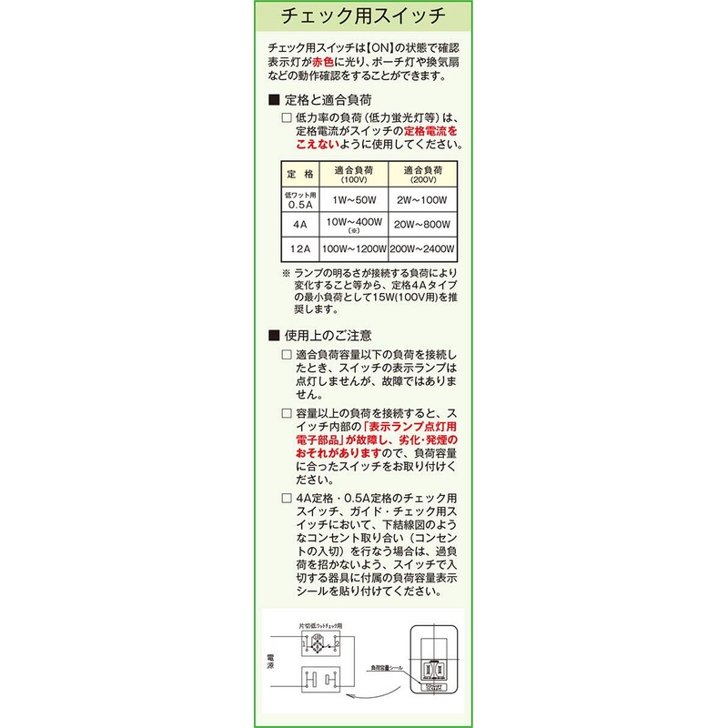 Jinbo Electric J・Wide Series WJ-1CL Switch for Embedded Checks for