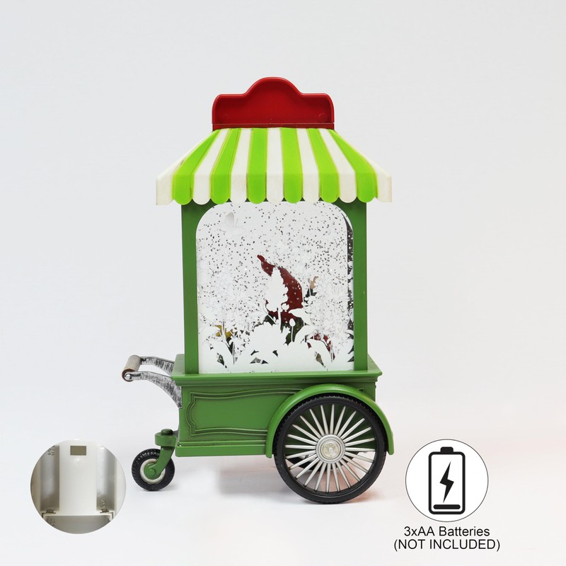 Acrylic LED Water Spinning Cart with Gnome Light-Up Garden Decoration